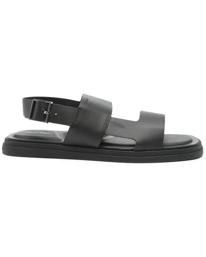 Calvin Klein Sandalen aus Leder - Schwarz Schwarz