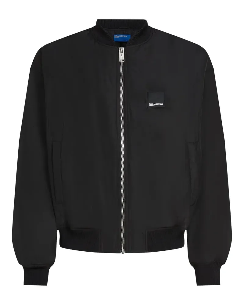 Karl Lagerfeld Bomberjacke mit Logo-Patch - Schwarz Schwarz