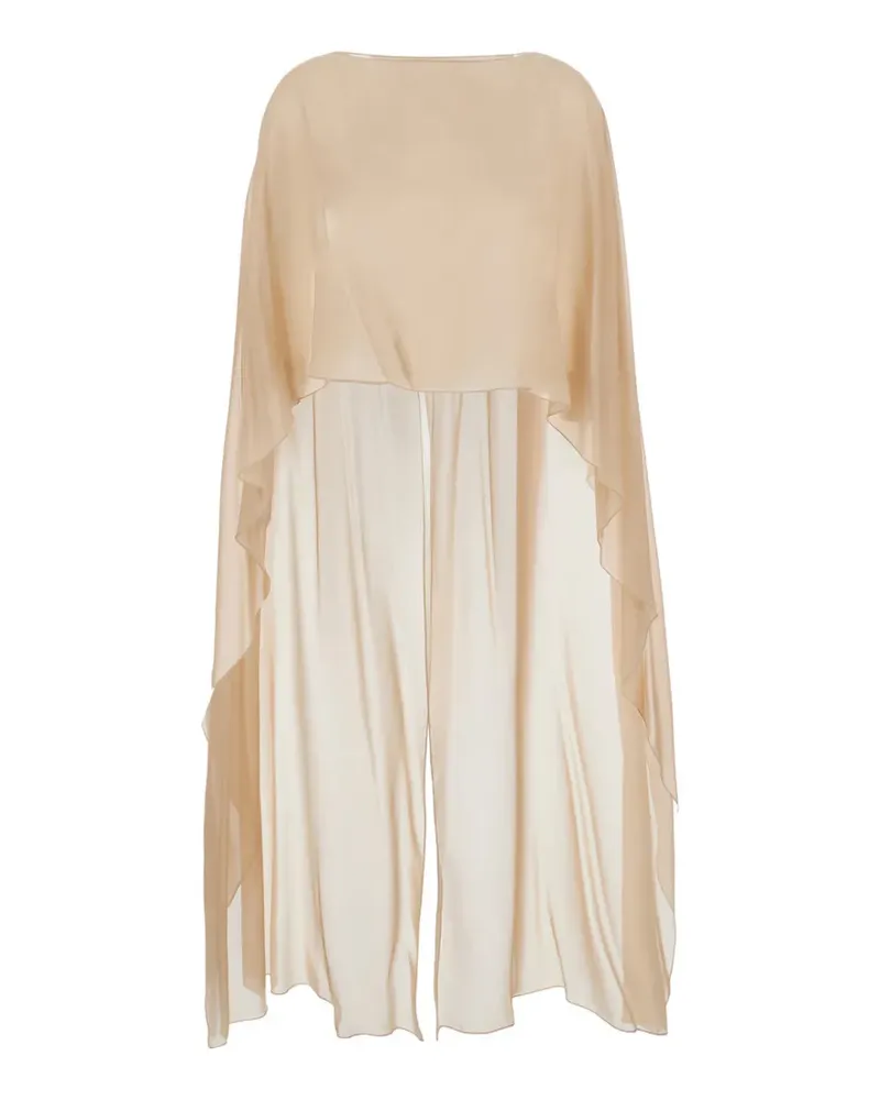 Antonelli Firenze Seidenschal mit asymmetrischem Saum - Nude Nude