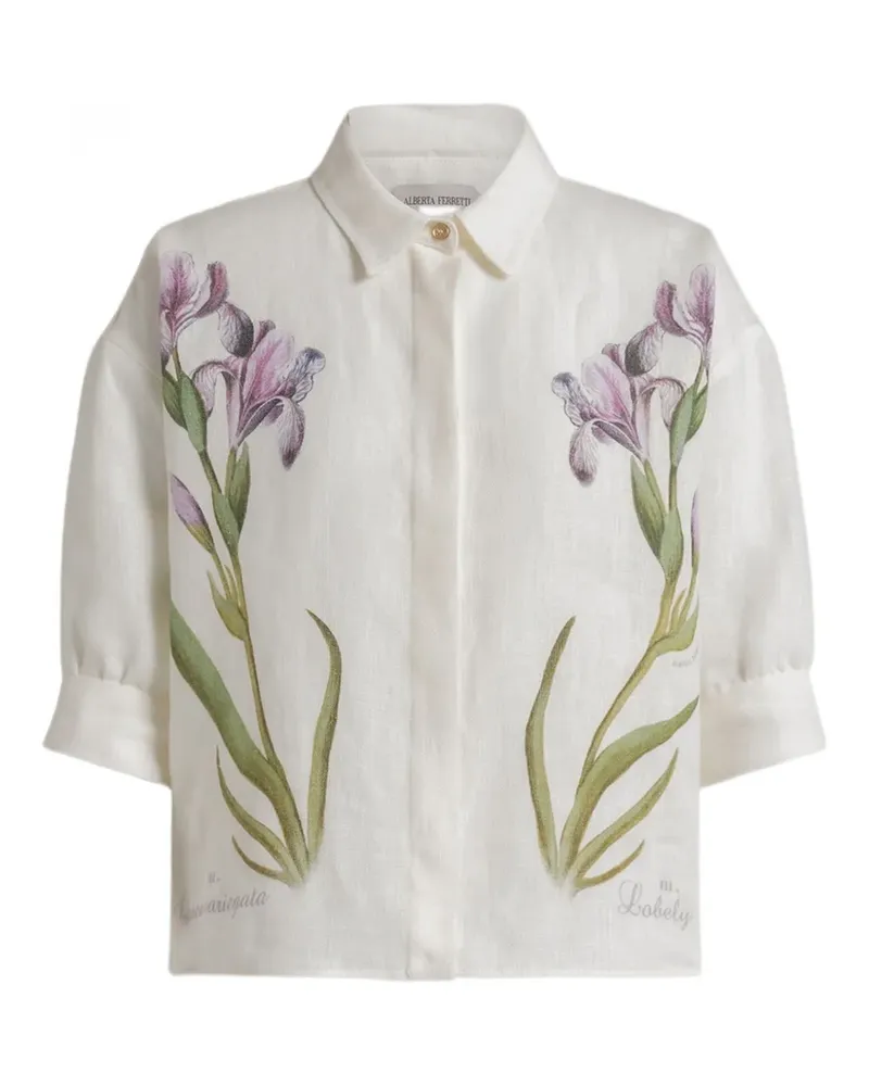 Alberta Ferretti Hemd mit Blumen-Print - Nude Nude