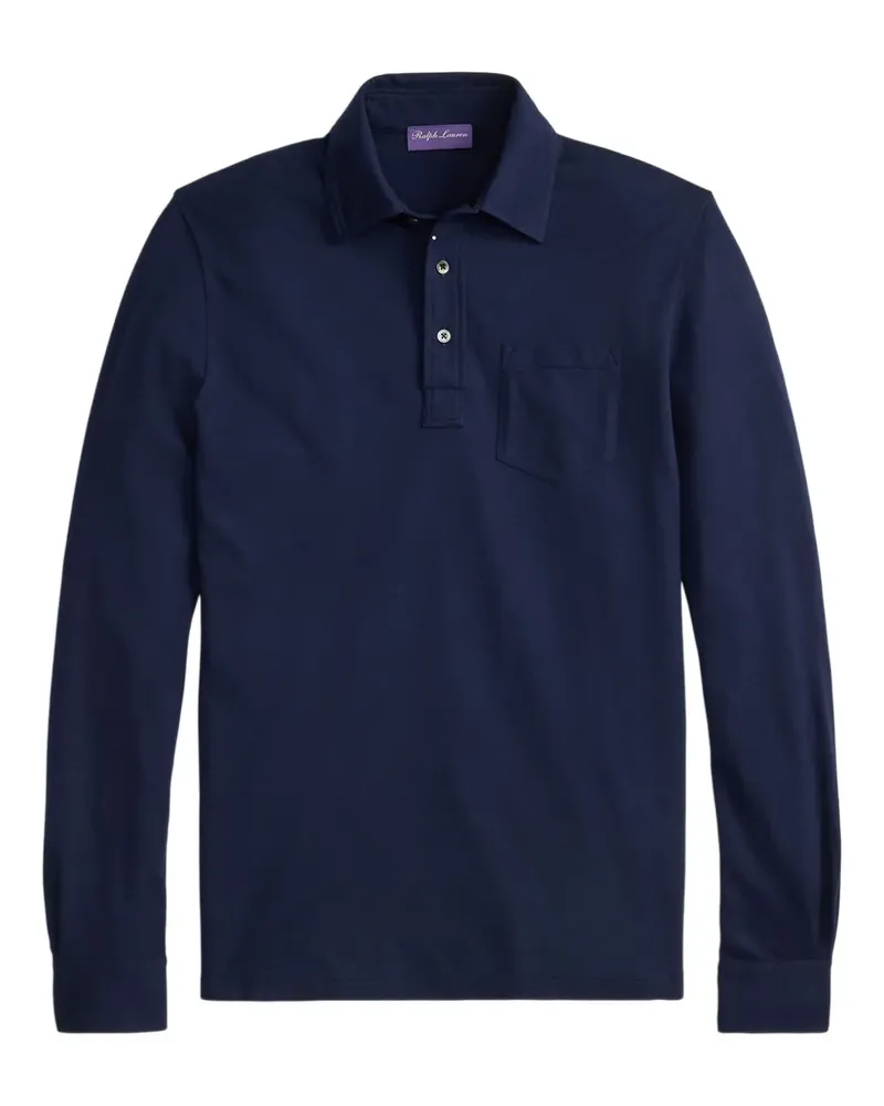 Ralph Lauren Poloshirt mit aufgesetzter Tasche - Blau Blau