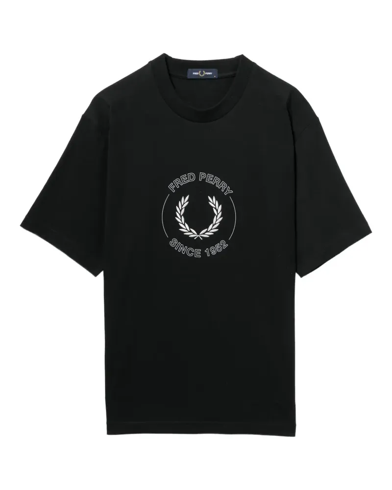 Fred Perry T-Shirt mit Logo-Print - Schwarz Schwarz
