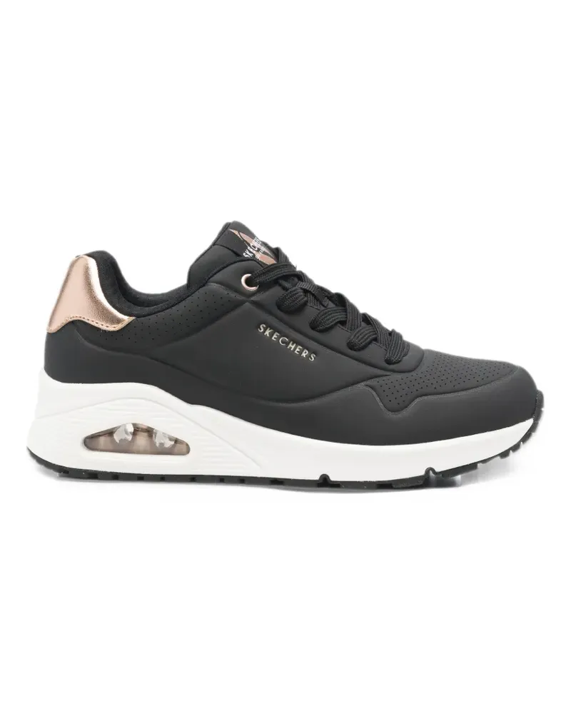 Skechers perforated metallic-panel sneakers - Schwarz Schwarz