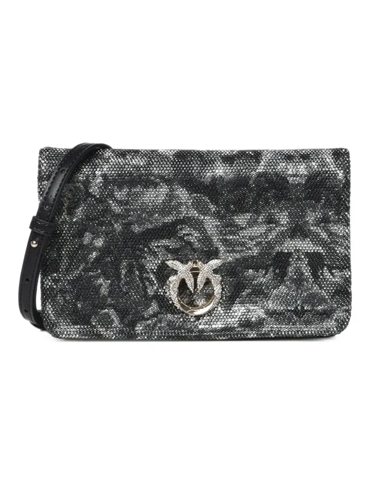 Pinko Love Birds crystal-embellished shoulder bag - Schwarz Schwarz