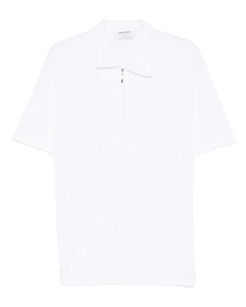 Gran Sasso Poloshirt mit Reißverschluss - Weiß Weiß
