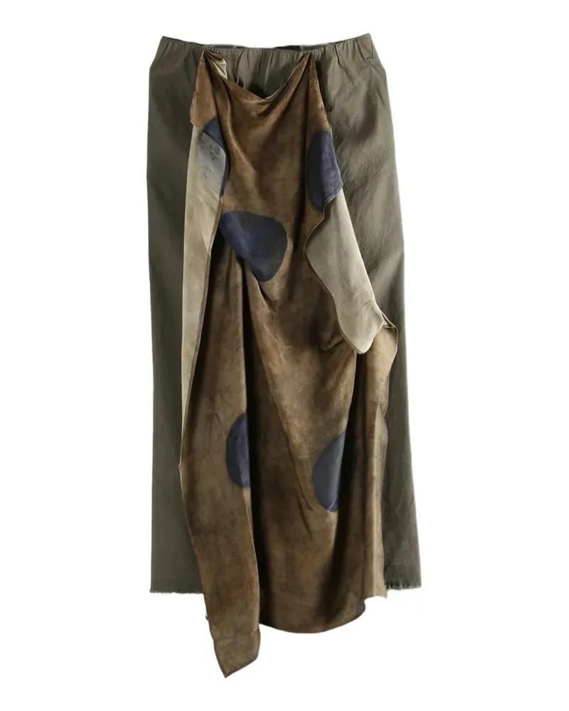 Uma Wang draped Gale midi skirt - Braun Braun