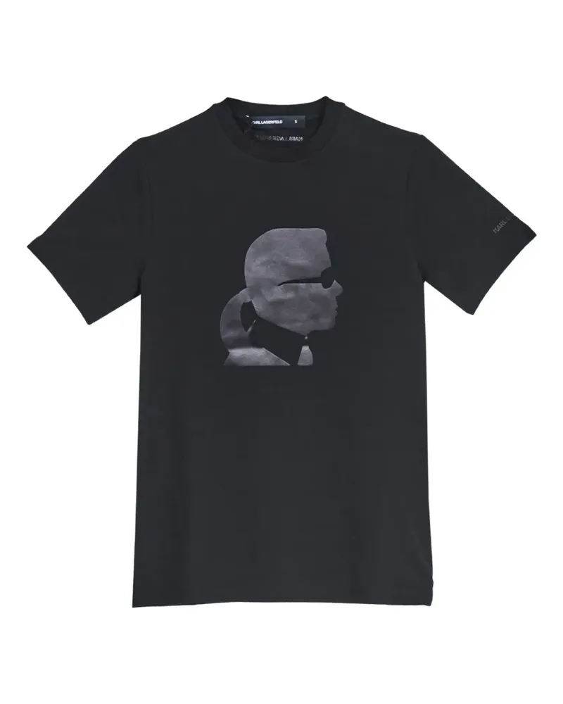 Karl Lagerfeld T-Shirt mit Kameo-Print - Schwarz Schwarz