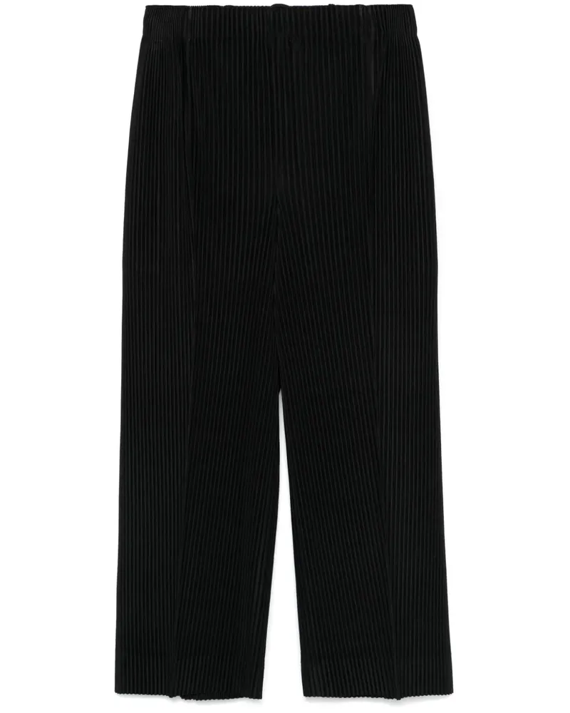 Issey Miyake Plissierte Hose - Schwarz Schwarz
