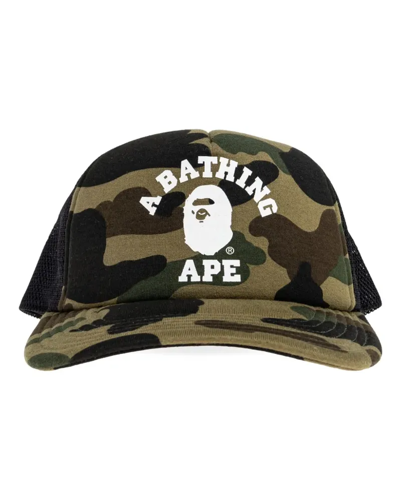 BAPE camouflage logo cap - Grün Grün