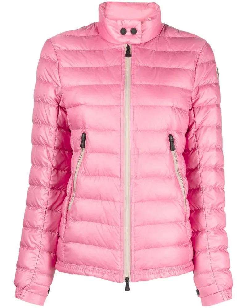 Moncler Gefütterte Jacke mit Logo-Patch - Rosa Rosa