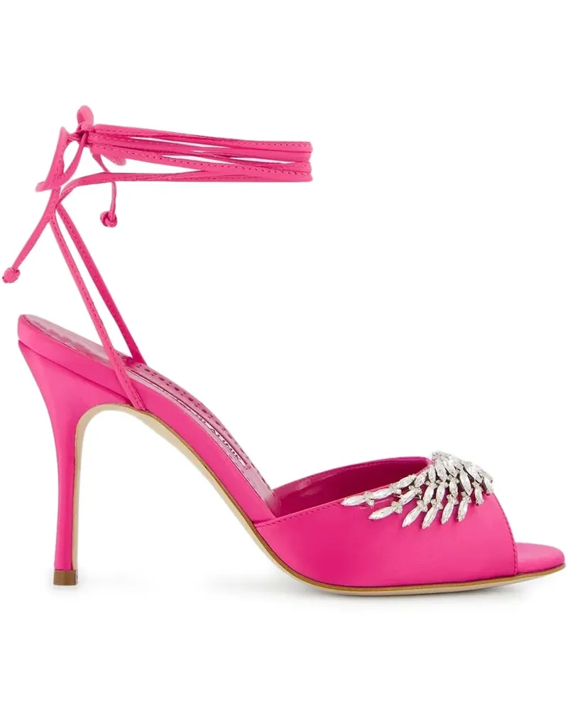 Manolo Blahnik Plumena Sandalen 90mm - Rosa Rosa