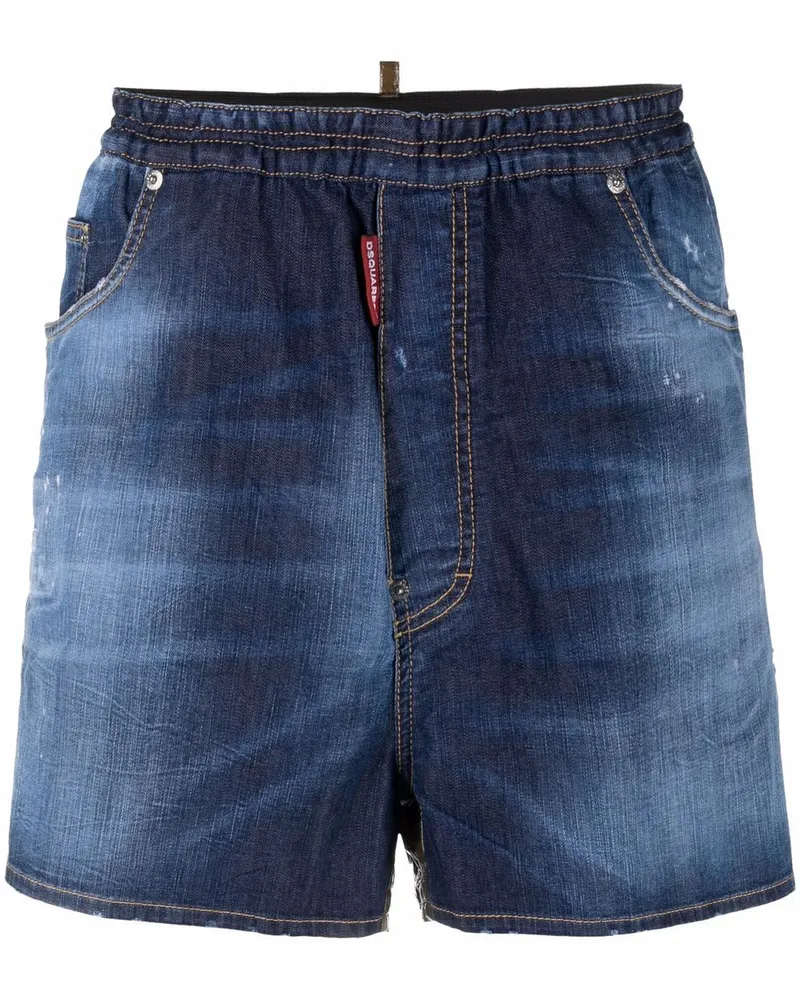 Dsquared2 Jeans-Shorts im Distressed-Look Blau