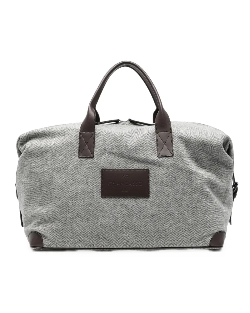 Gran Sasso herringbone-pattern wool tote bag - Grau Grau