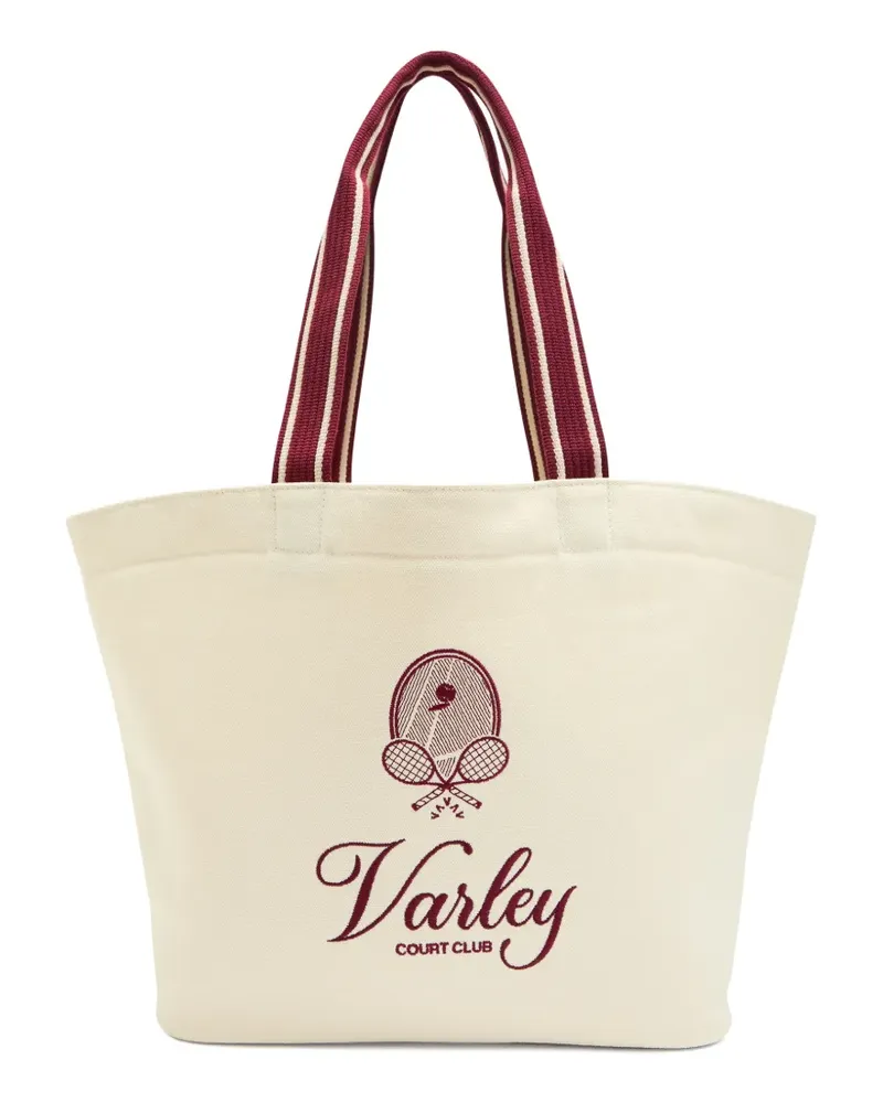 Varley Robinson Club embroidered tote bag - Nude Nude