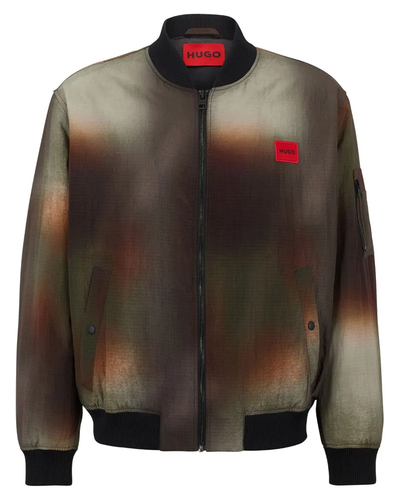 HUGO BOSS Byler Bomberjacke mit Logo-Patch - Mehrfarbig Mehrfarbig