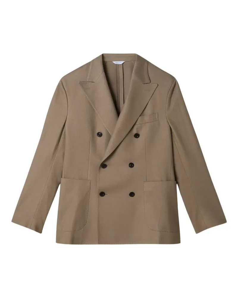 Boglioli double-breasted wool blazer - Nude Nude