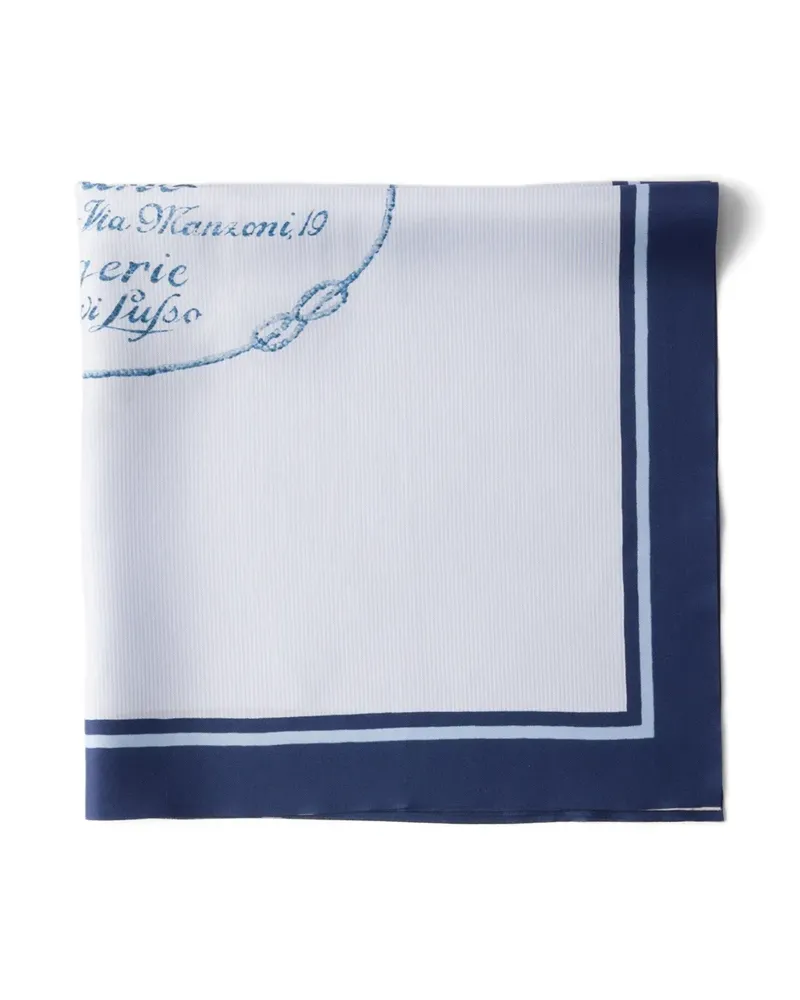 Prada Schal mit Print - Weiß Weiß