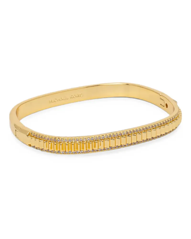 Michael Kors crystal-embellished fluted bracelet - Gold Gold