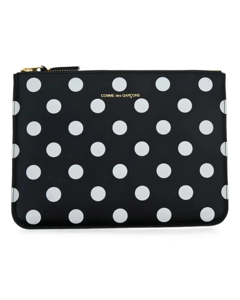 Comme des Garçons Clutch mit Polka Dots - Schwarz Schwarz