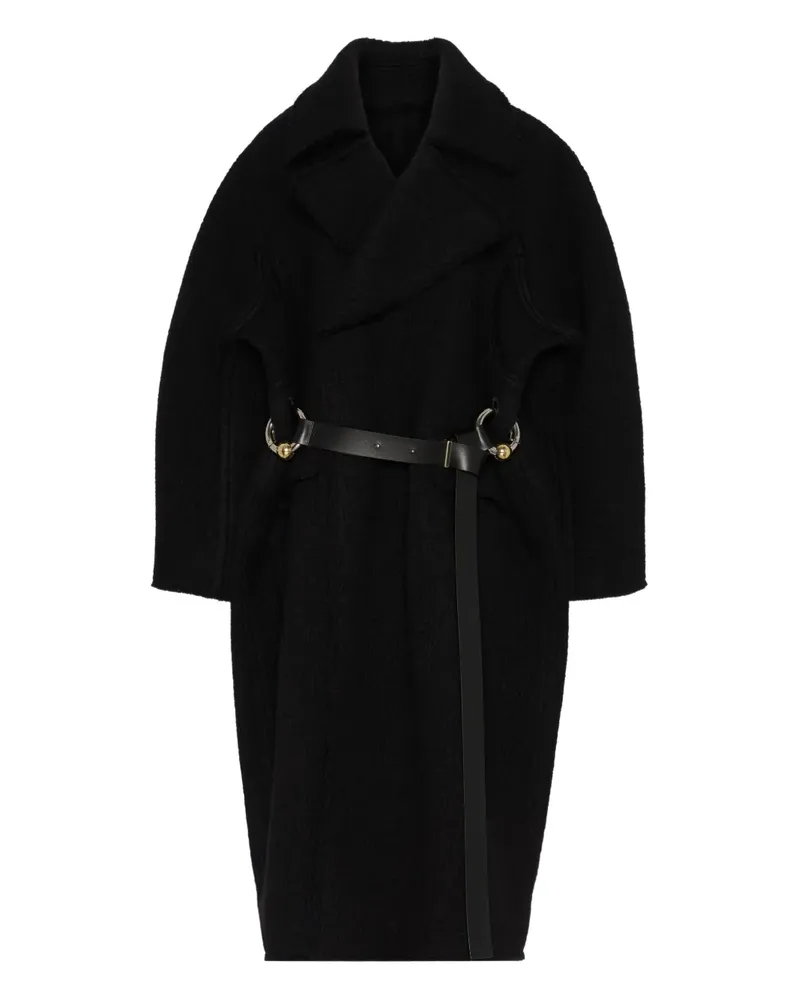 Jean Paul Gaultier Mantel mit Ringdetail - Schwarz Schwarz
