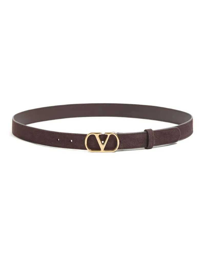 Valentino Garavani VLogo Signature suede belt - Braun Braun