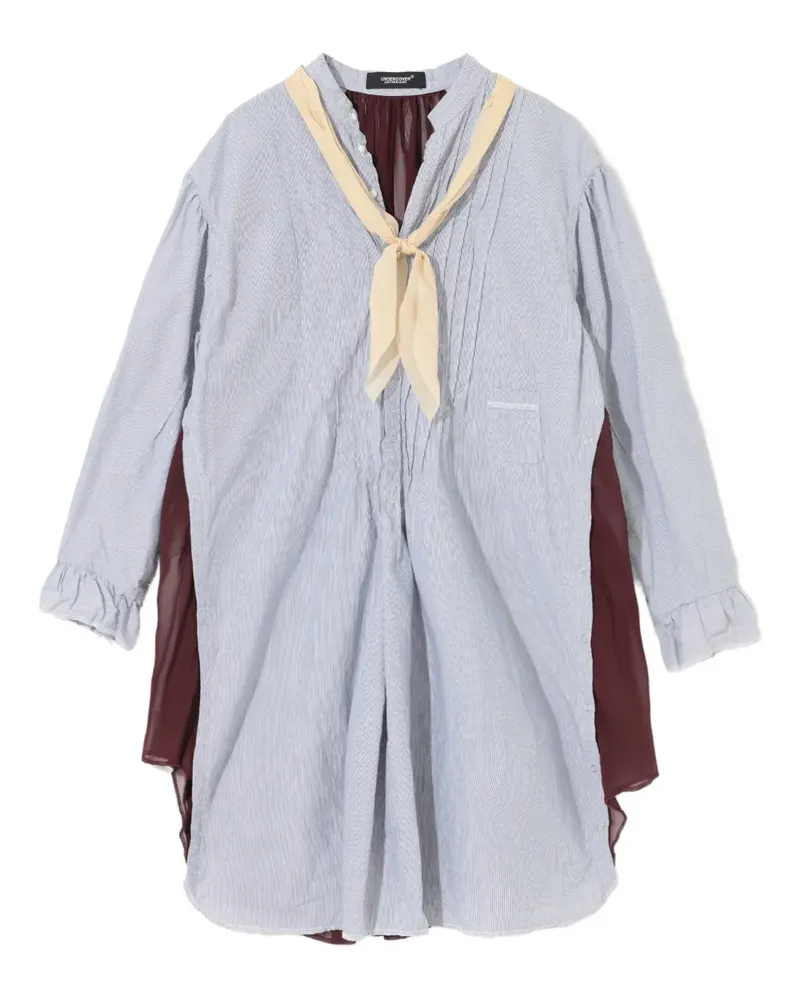 Undercover Gerüschte Bluse mit Nadelstreifen - Blau Blau