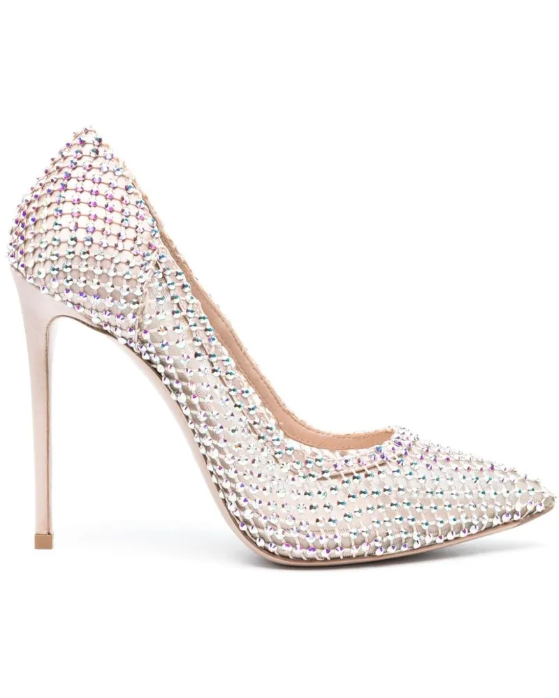 Le Silla Gilda Slingback-Pumps mit Strass 120mm - Nude Nude