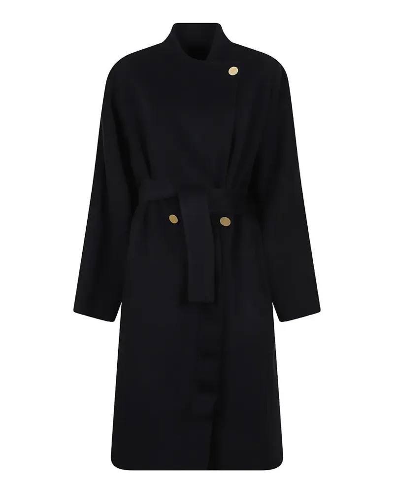 Alberta Ferretti belted button-detail coat - Schwarz Schwarz