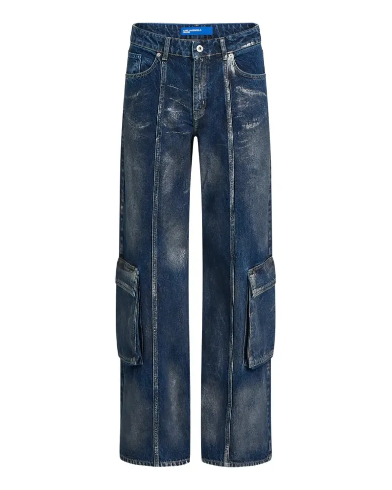Karl Lagerfeld Beschichtete Cargohose - Blau Blau