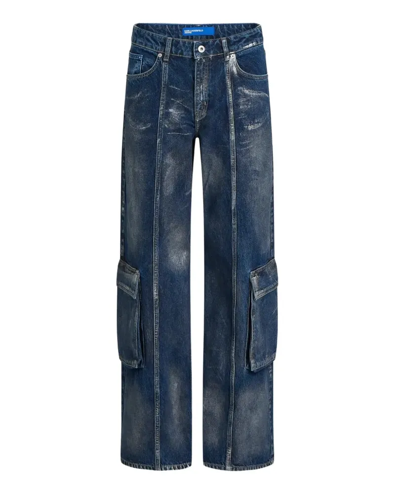 Karl Lagerfeld Beschichtete Cargohose - Blau Blau