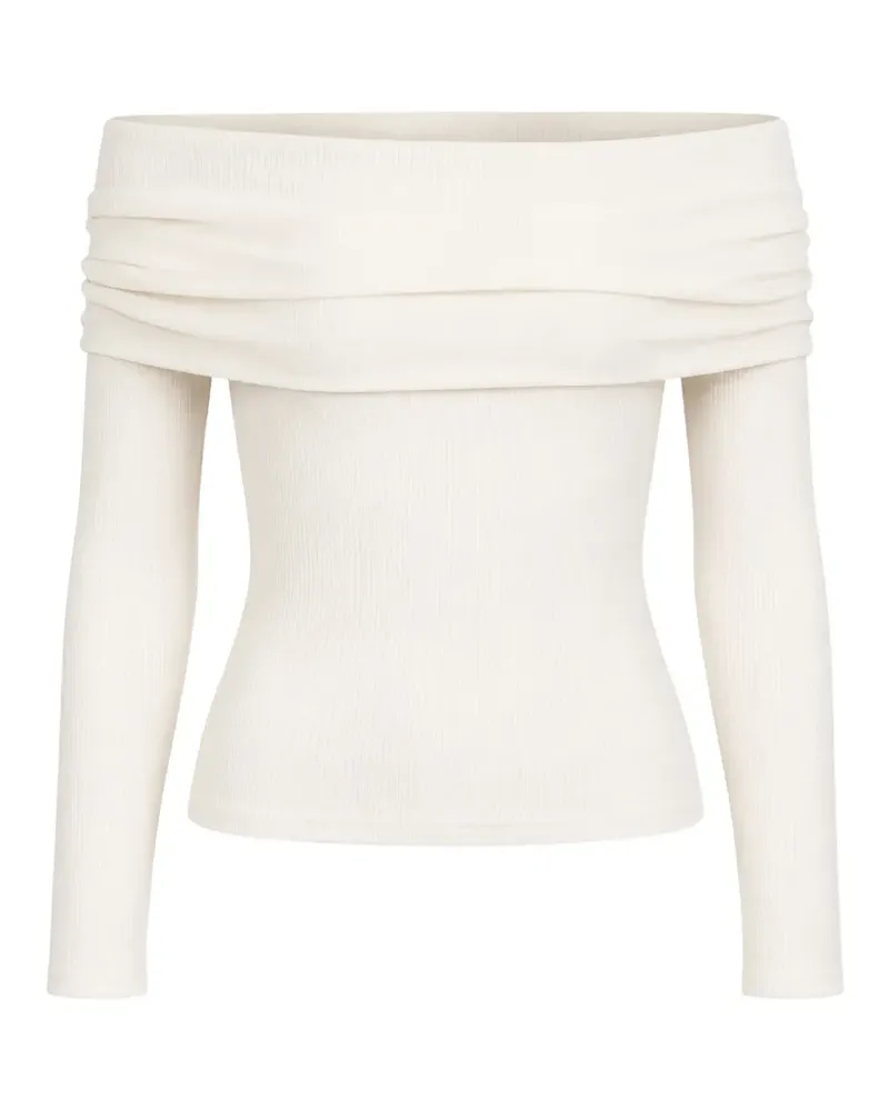 Petar Petrov Bodywork off-shoulder ribbed top - Nude Nude