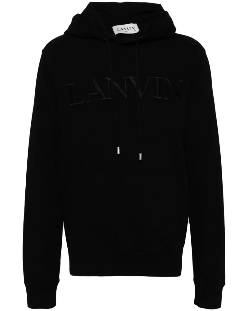 Lanvin Hoodie mit Logo-Stickerei - Schwarz Schwarz