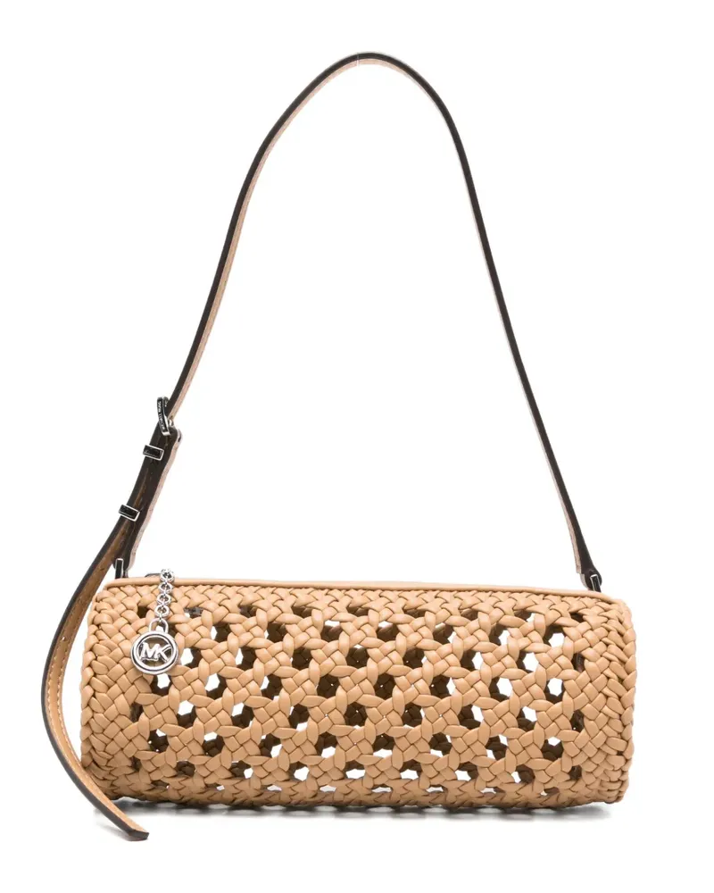Michael Kors Izzy woven cylinder shoulder bag - Nude Nude