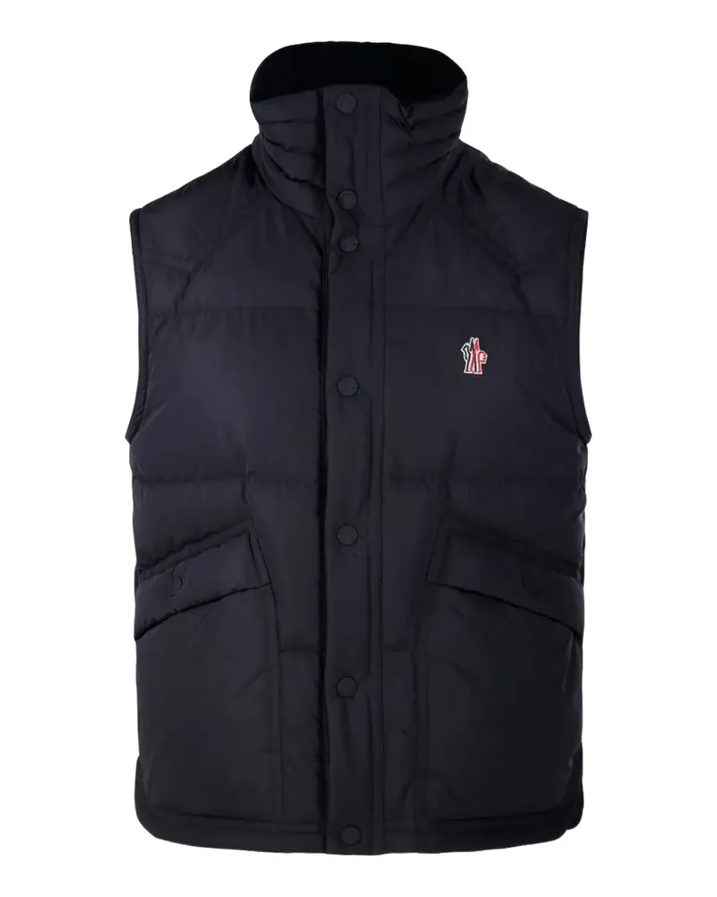 Moncler quilted logo-patch gilet - Schwarz Schwarz