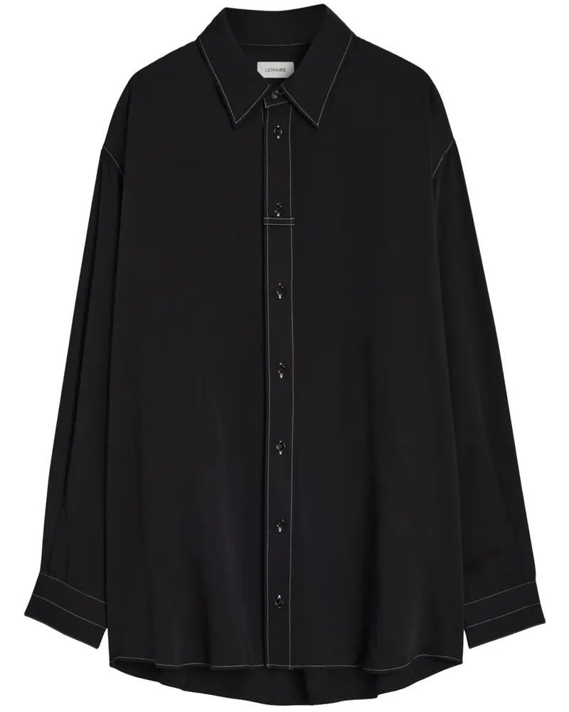 Christophe Lemaire Loop Hemd - Schwarz Schwarz