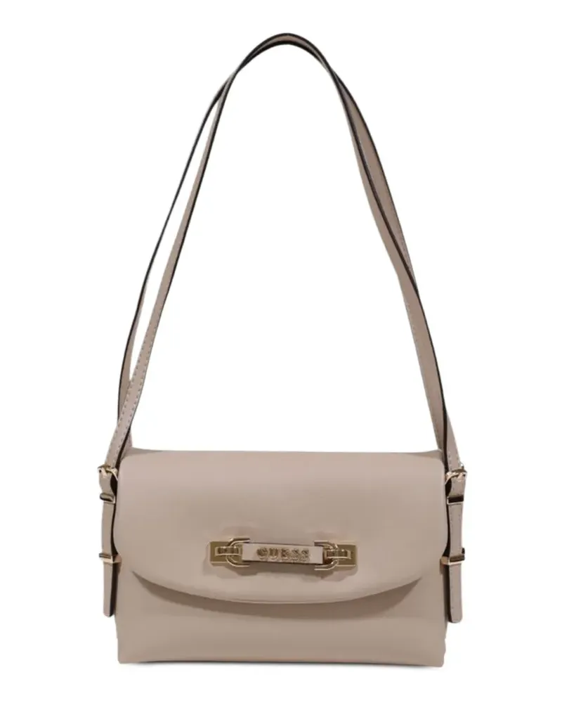 Guess Lefia logo-plaque tote bag - Nude Nude