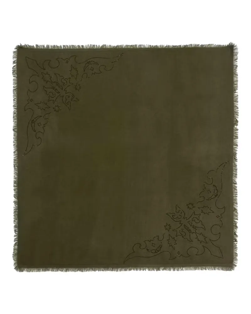 Zadig & Voltaire Stevie Western-Schal mit Strass 90cm - Grün Grün
