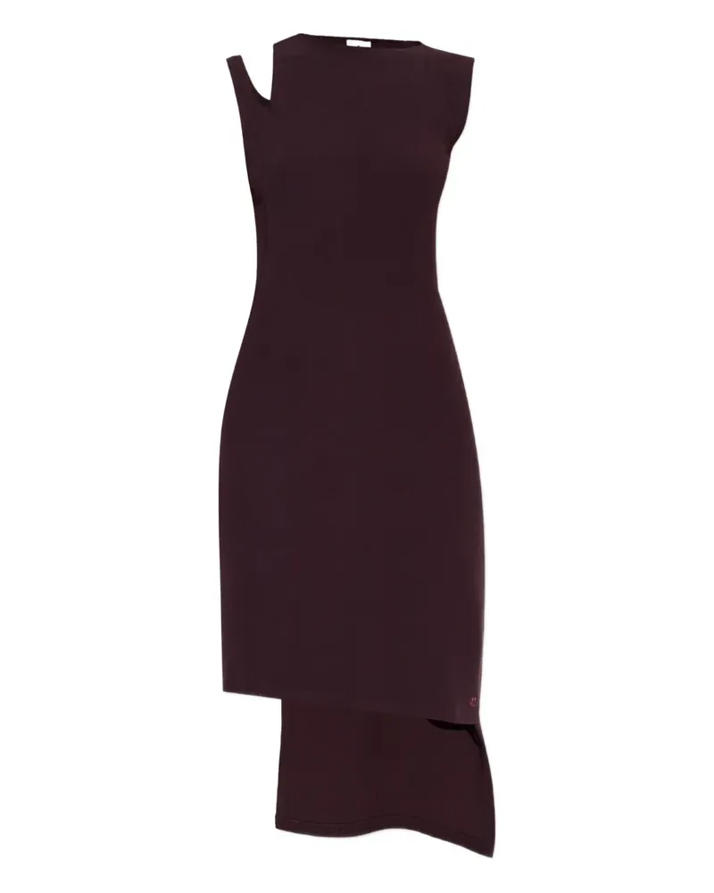 Courrèges Oblique cut-out asymmetric dress - Rot Rot