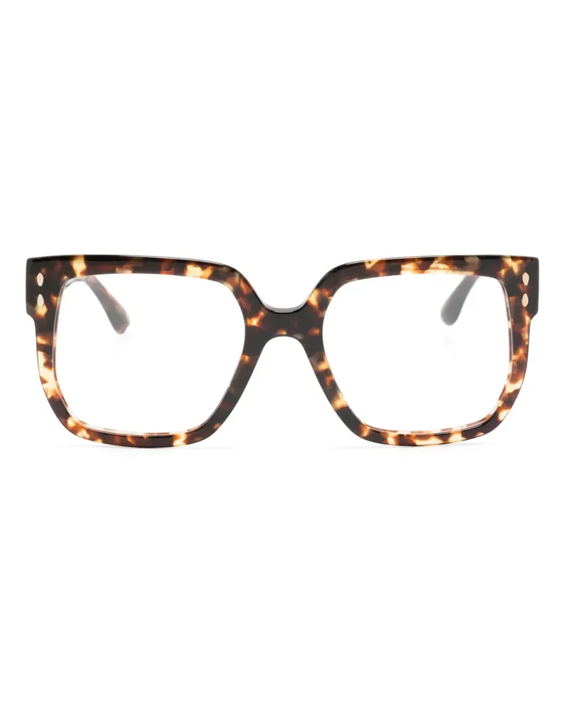 Isabel Marant Eckige Brille in Schildpattoptik - Braun Braun
