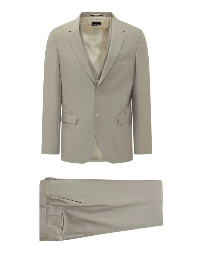 HUGO BOSS three-piece wool suit - Nude Nude