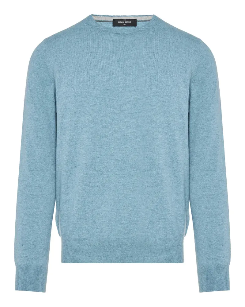 Gran Sasso Pullover mit geripptem Besatz - Blau Blau