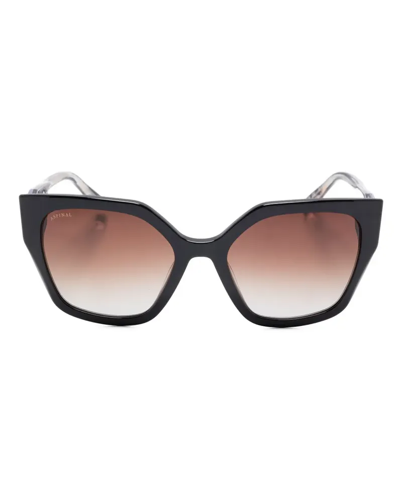 Aspinal of London Como Sonnenbrille mit Butterfly-Gestell - Schwarz Schwarz