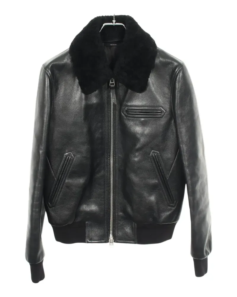 Tom Ford 2010s leather jacket - Schwarz Schwarz