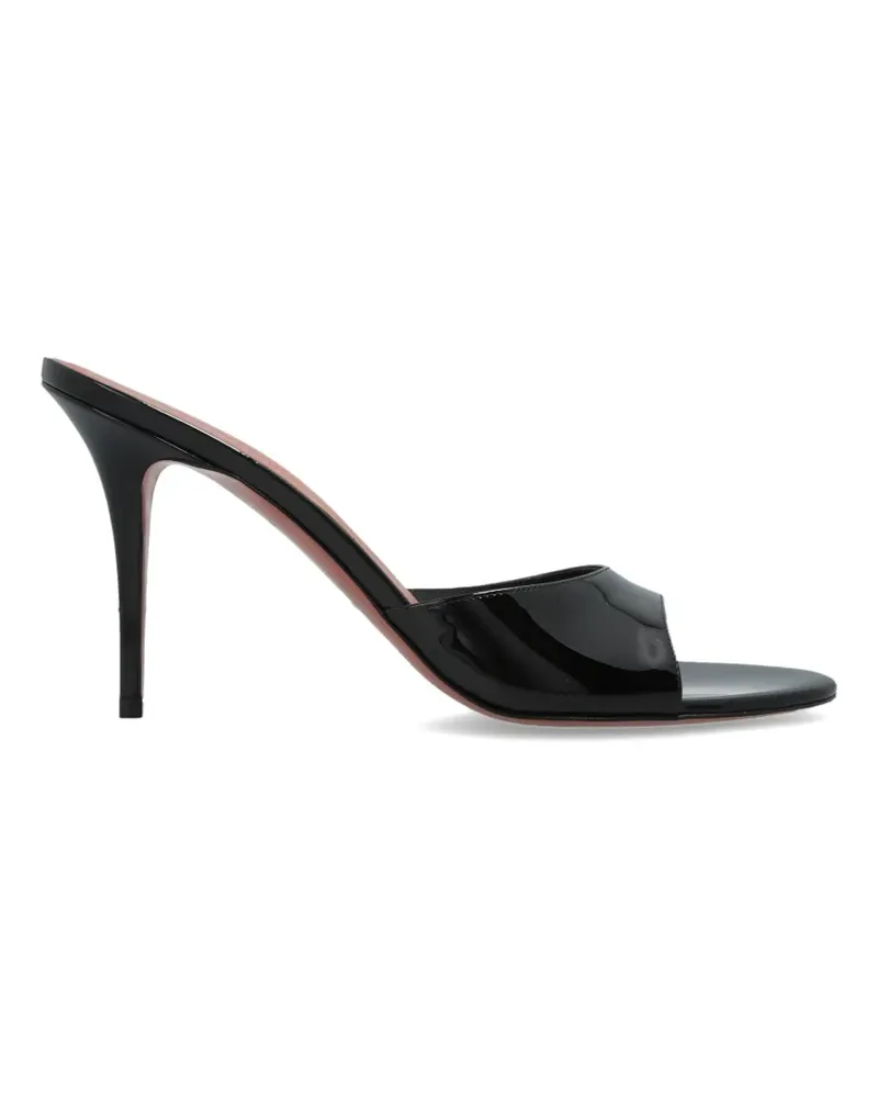 Amina Muaddi Elodie patent sandals - Schwarz Schwarz