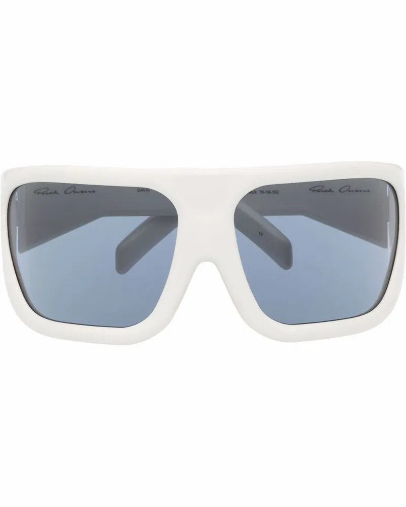 Rick Owens Davis Oversized-Sonnenbrille - Weiß Weiß