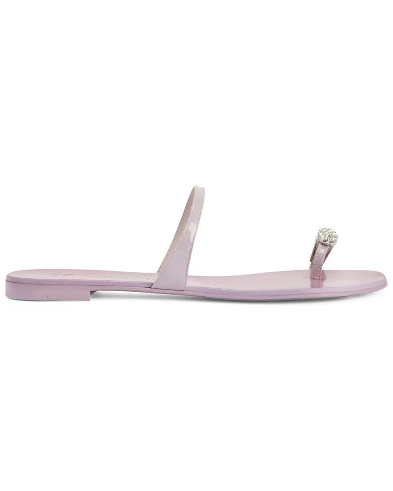 Giuseppe Zanotti Pantoletten mit Kristallen - Rosa Rosa