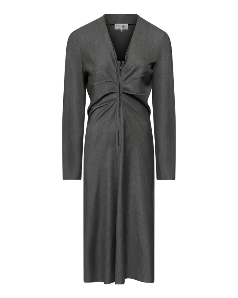 Maison Margiela wool cotton tailoring dress - Grau Grau