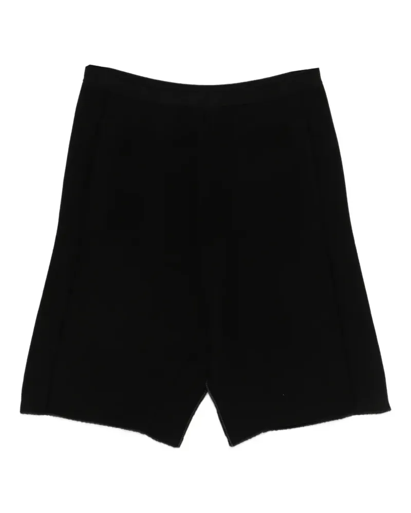 Label Under Construction Gerippte Shorts - Schwarz Schwarz