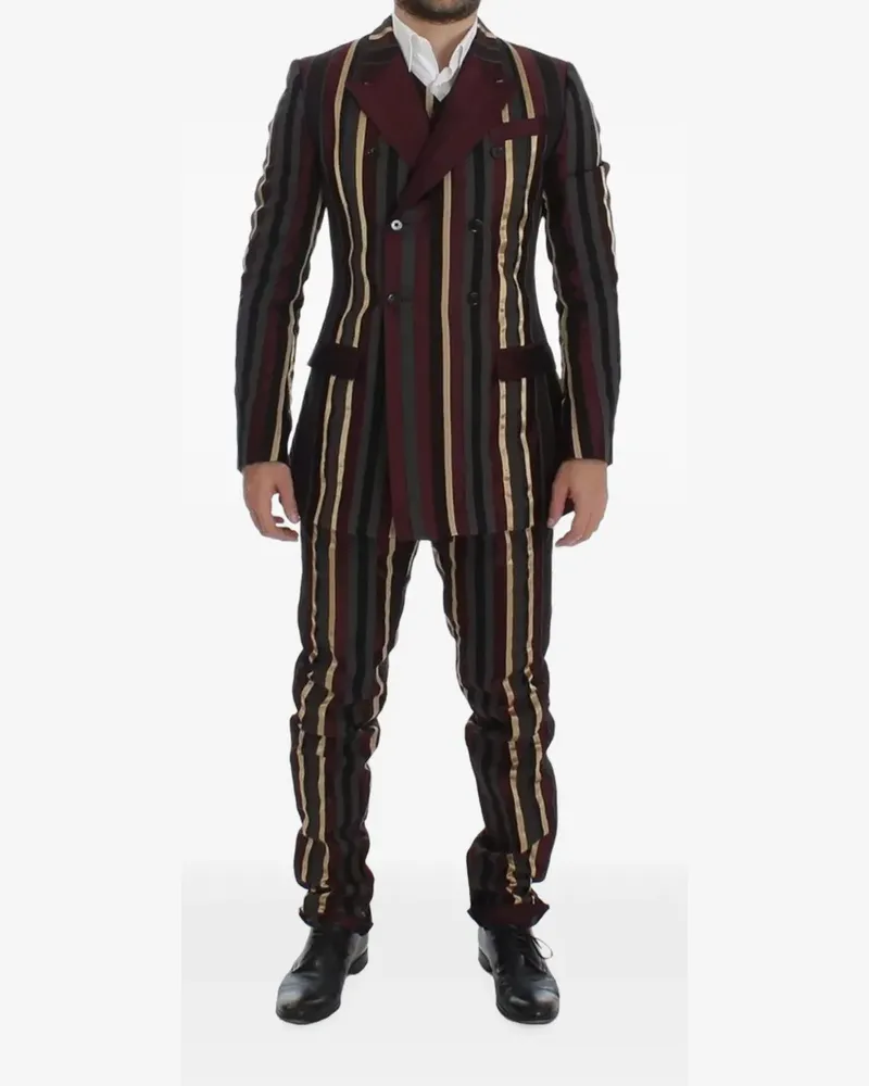 Dolce & Gabbana striped double-breasted suit - Rot Rot