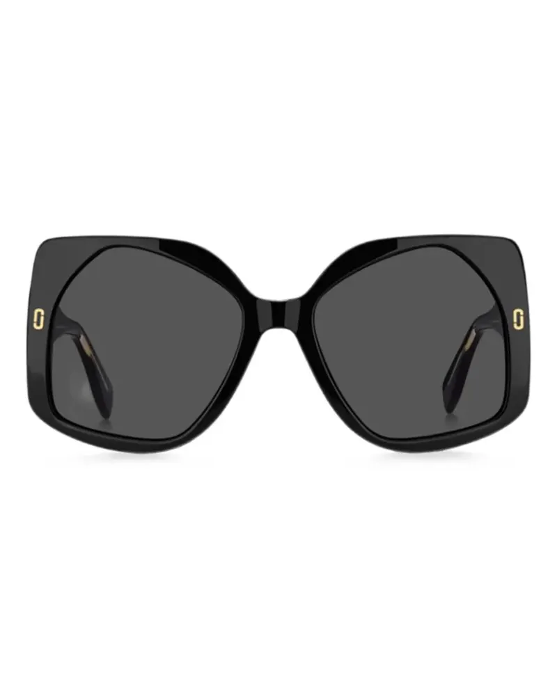 Marc Jacobs Sonnenbrille mit geometrischem Gestell - Schwarz Schwarz